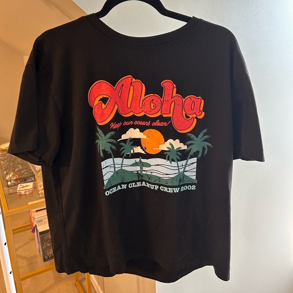 Shein Aloha Tropical Graphic T-Shirt - Women’s XL